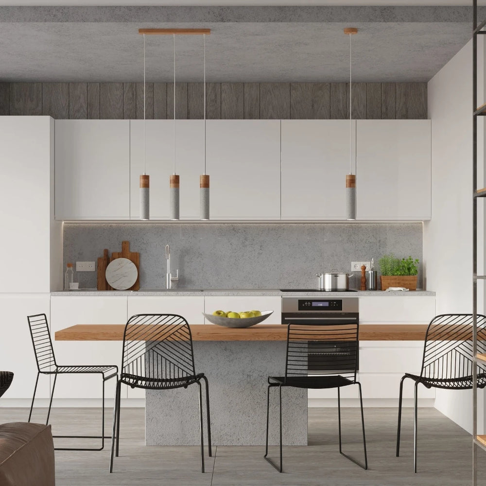 Sollux Lighting LED pendant lamp ZANE with 3 x GU10 sockets, Beton Wood finish, IP20, CE RoHS certified