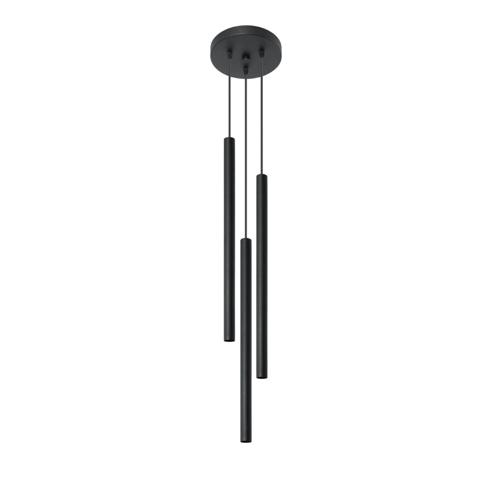 Lámpara colgante LED Sollux Lighting Black PASTELO, 3xG9 casquillos, Aluminio, IP20, CE RoHS, 220-240V