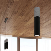 Sollux Lighting lámpara colgante LED Borgio Hormigón Negro, 1x GU10, IP20, 220-240V, CE RoHS