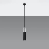 Sollux Lighting lámpara colgante LED Borgio Hormigón Negro, 1x GU10, IP20, 220-240V, CE RoHS