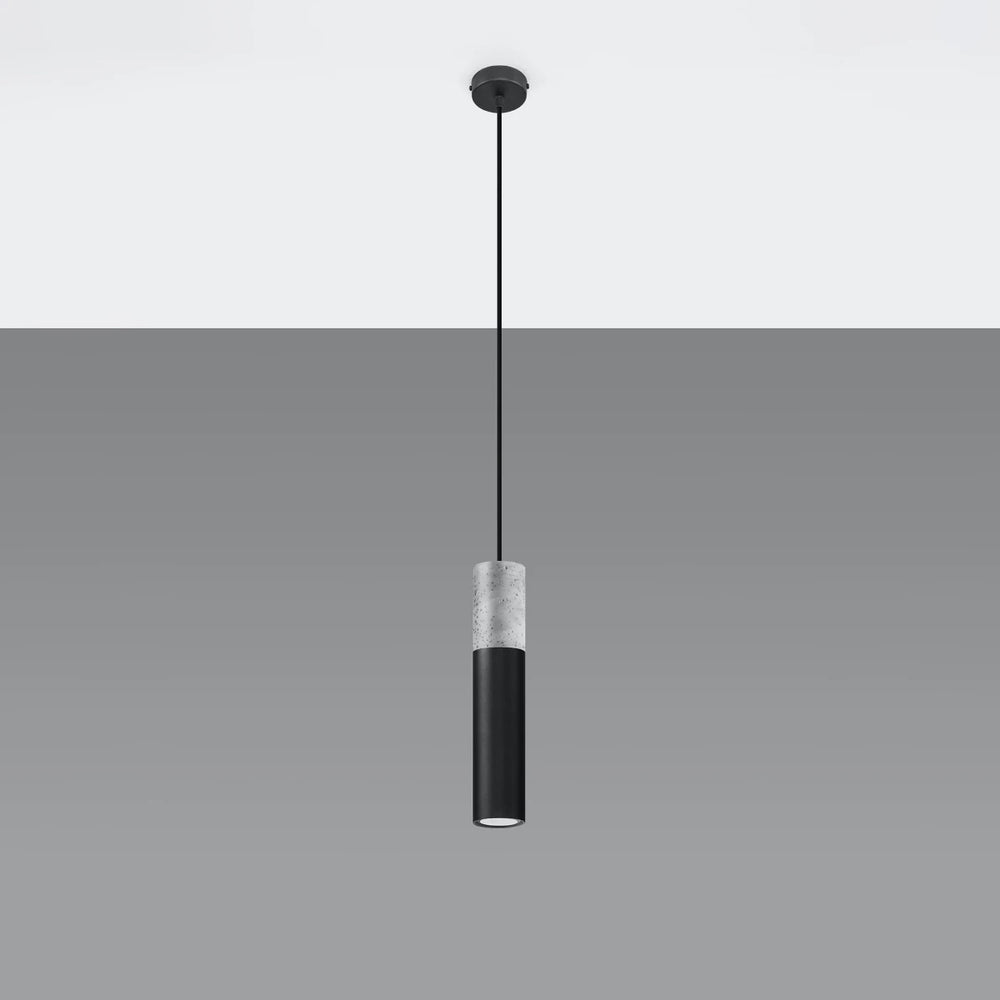 Sollux Lighting lámpara colgante LED Borgio Hormigón Negro, 1x GU10, IP20, 220-240V, CE RoHS