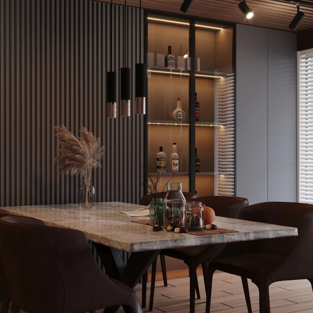 Lámpara colgante LED Sollux Lighting LOOPEZ Negro Cobre, 1xGU10, casquillo E27, IP20, Aluminio, 220-240V