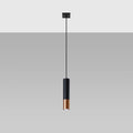 Lámpara colgante LED Sollux Lighting LOOPEZ Negro Cobre, 1xGU10, casquillo E27, IP20, Aluminio, 220-240V