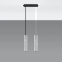 Lámpara colgante LED Sollux Lighting LUVO con 2 casquillos GU10, IP20, aluminio dorado mate, 220-240V