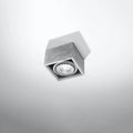 Sollux Lighting LED plafondspot QUATRO GU10 AR111, 220-240V, IP20, aluminium, Grey, excl. LED spot