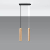 Sollux Lighting LINO 2 lámpara colgante LED, IP20, 220-240V, 50W máx, Aluminio Oro Mate, CRI 80, CE RoHS