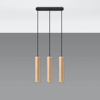 Lámpara colgante Sollux Lighting LINO 3, compatible con LED, IP20, 220-240V, acabado Aluminio Oro Mate