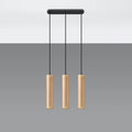 Lámpara colgante Sollux Lighting LINO 3, compatible con LED, IP20, 220-240V, acabado Aluminio Oro Mate