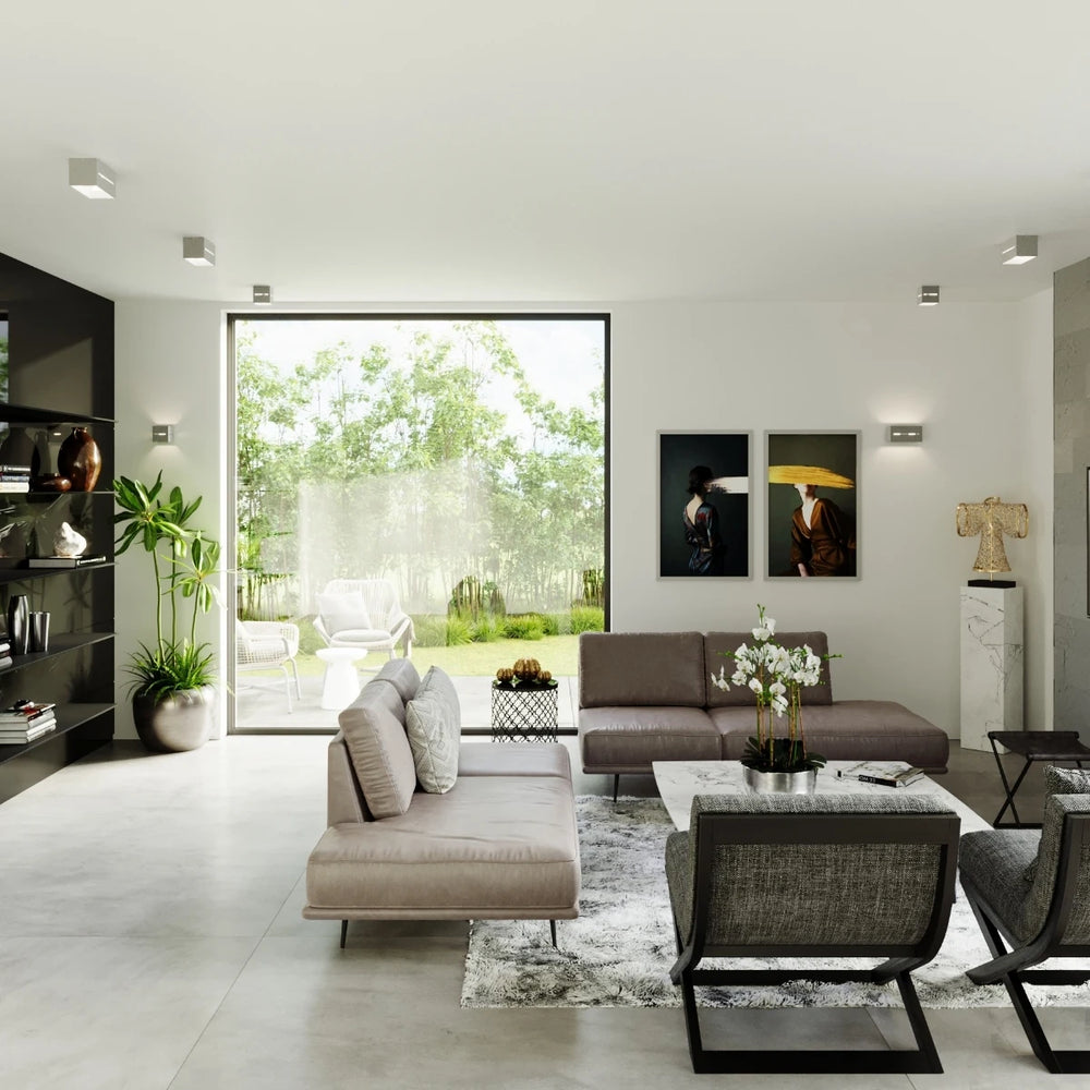 Aplique de pared LED Sollux Lighting LOBO MAXI, IP20, Aluminio Oro Mate, 220-240V, máx 50W, CE RoHS