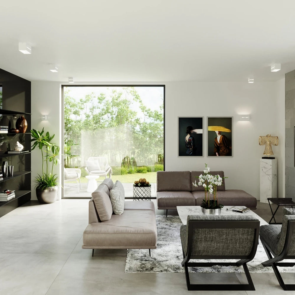 Aplique de pared Sollux Lighting LOBO MAXI Blanco, compatible con LED 50W, IP20, Aluminio, certificado CE RoHS