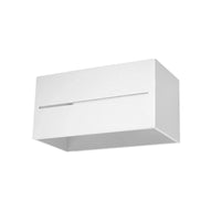 Aplique de pared Sollux Lighting LOBO MAXI Blanco, compatible con LED 50W, IP20, Aluminio, certificado CE RoHS