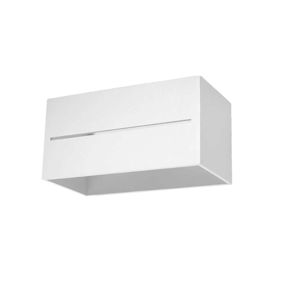 Aplique de pared Sollux Lighting LOBO MAXI Blanco, compatible con LED 50W, IP20, Aluminio, certificado CE RoHS