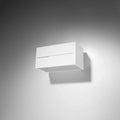 Aplique de pared Sollux Lighting LOBO MAXI Blanco, compatible con LED 50W, IP20, Aluminio, certificado CE RoHS