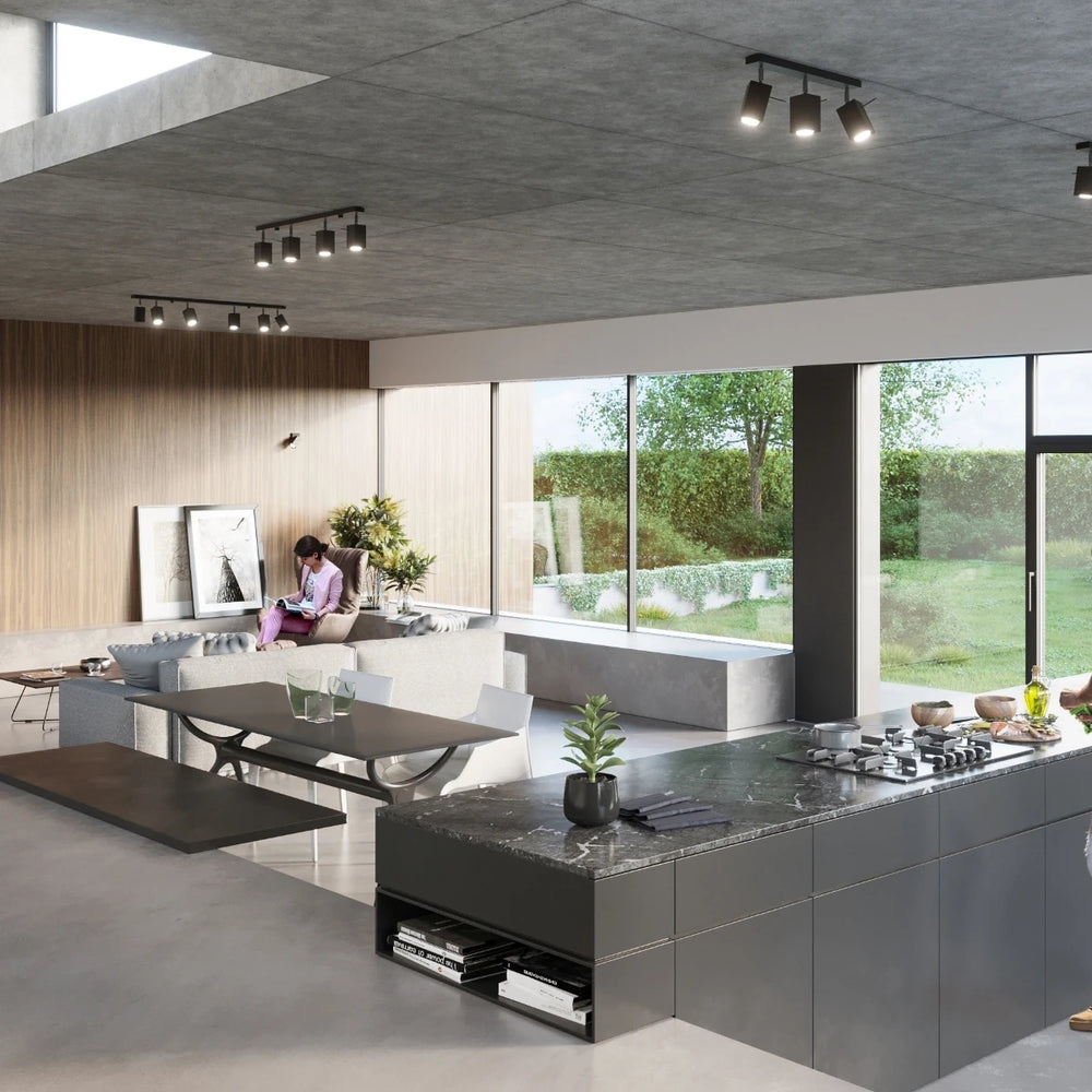 Sollux Lighting MERIDA LED ceiling spotlight Black, 4xGU10, IP20, aluminium, CE RoHS, 220-240V