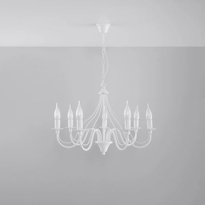 Lámpara de techo Sollux Lighting MINERWA 7, compatible con LED, IP20, 220-240V, Latón dorado mate, Aluminio, 50W máx