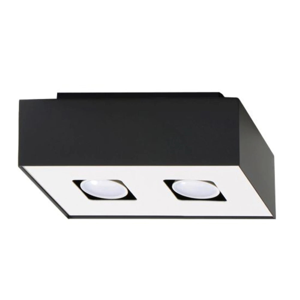 Sollux Lighting MONO 2 foco de techo LED Negro, IP20, Aluminio, 4x35W máx, 220-240V, CE RoHS