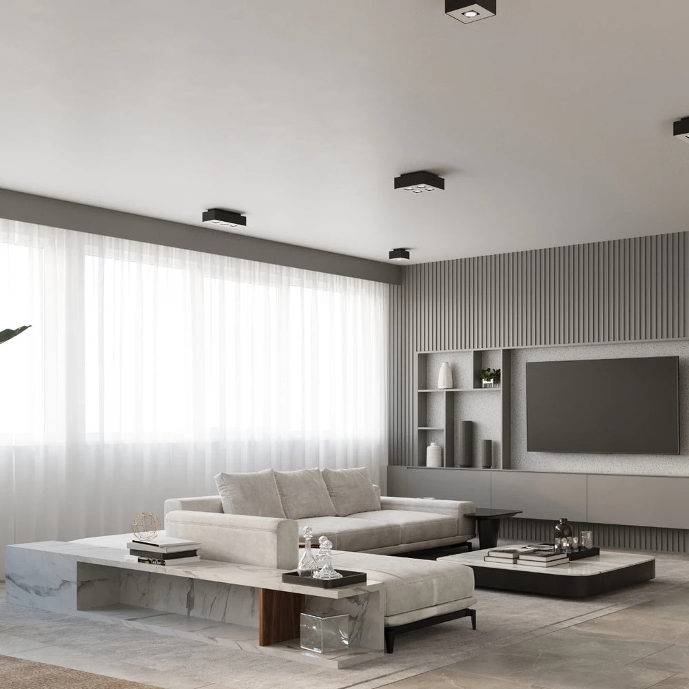 Sollux Lighting MONO 2 foco de techo LED Negro, IP20, Aluminio, 4x35W máx, 220-240V, CE RoHS