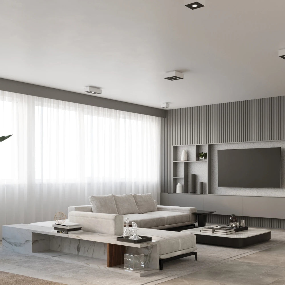 Sollux Lighting MONO 2 LED ceiling spotlight White, aluminium, IP20, 220-240V, CRI 80, 50W max, CE RoHS