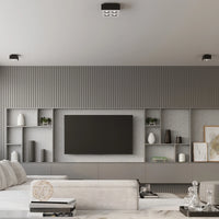 Sollux Lighting MONO 4 foco de techo Negro, compatible con LED, IP20, Aluminio, 220-240V, 4x35W máx