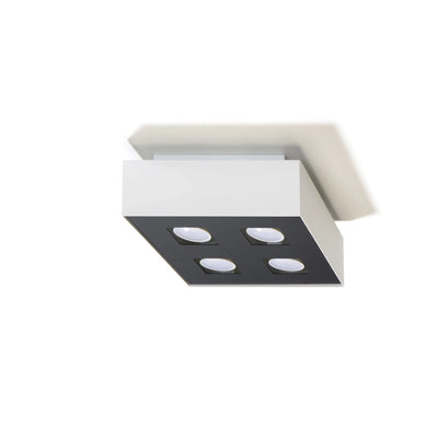 Foco de techo LED Sollux Lighting MONO 4, IP20, 220-240V, 4x35W máx., acabado en aluminio oro mate