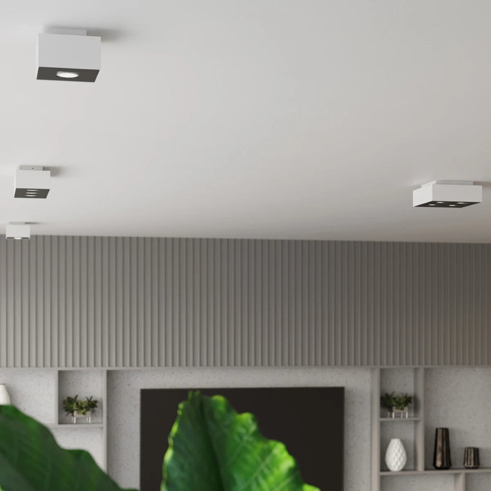 Foco de techo LED Sollux Lighting MONO 4, IP20, 220-240V, 4x35W máx., acabado en aluminio oro mate