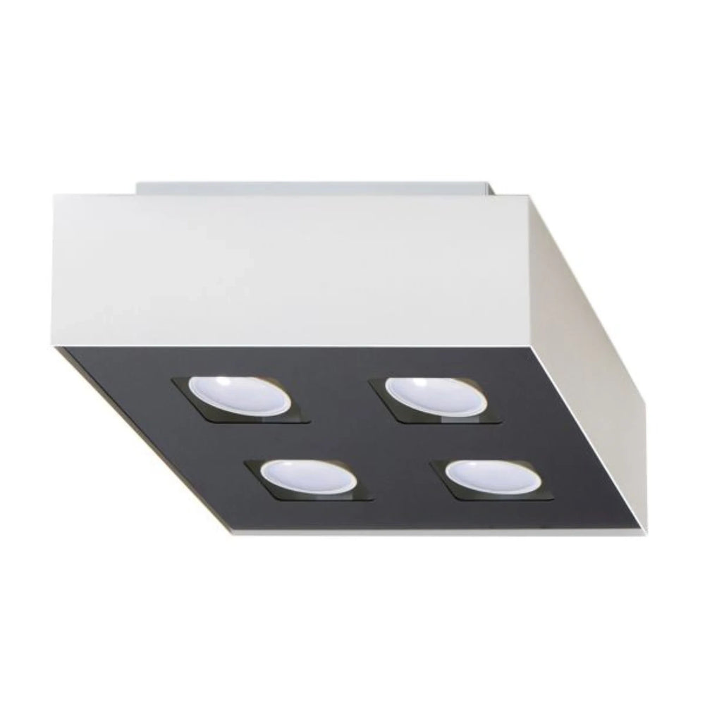 Sollux Lighting MONO 4 LED ceiling spotlight, IP20, 220-240V, 4x35W max, Aluminium Matt Gold finish