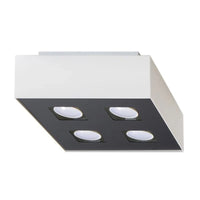 Foco de techo LED Sollux Lighting MONO 4, IP20, 220-240V, 4x35W máx., acabado en aluminio oro mate