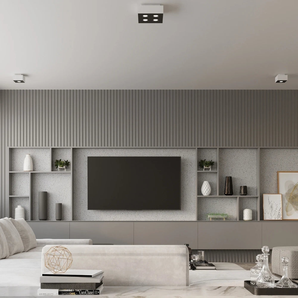 Sollux Lighting MONO 4 LED ceiling spotlight, IP20, 220-240V, 4x35W max, Aluminium Matt Gold finish