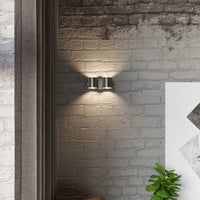 Aplique de pared Sollux Lighting ORBIS 2 Negro, compatible con LED, IP20, Aluminio, 220-240V, máx 50W, CE RoHS