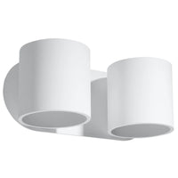 Aplique de pared Sollux Lighting ORBIS 2 compatible con LED, IP20, 220-240V, acabado en aluminio dorado mate, CE RoHS