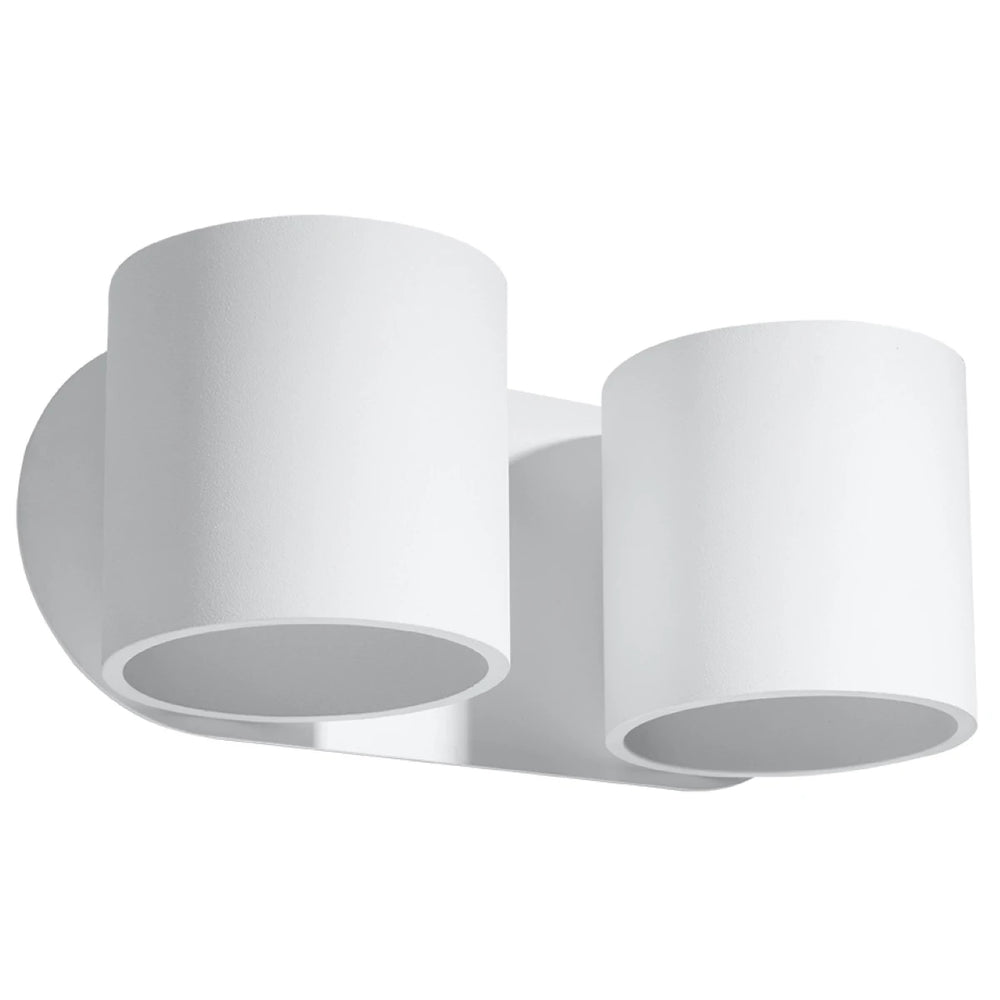 Aplique de pared Sollux Lighting ORBIS 2 compatible con LED, IP20, 220-240V, acabado en aluminio dorado mate, CE RoHS