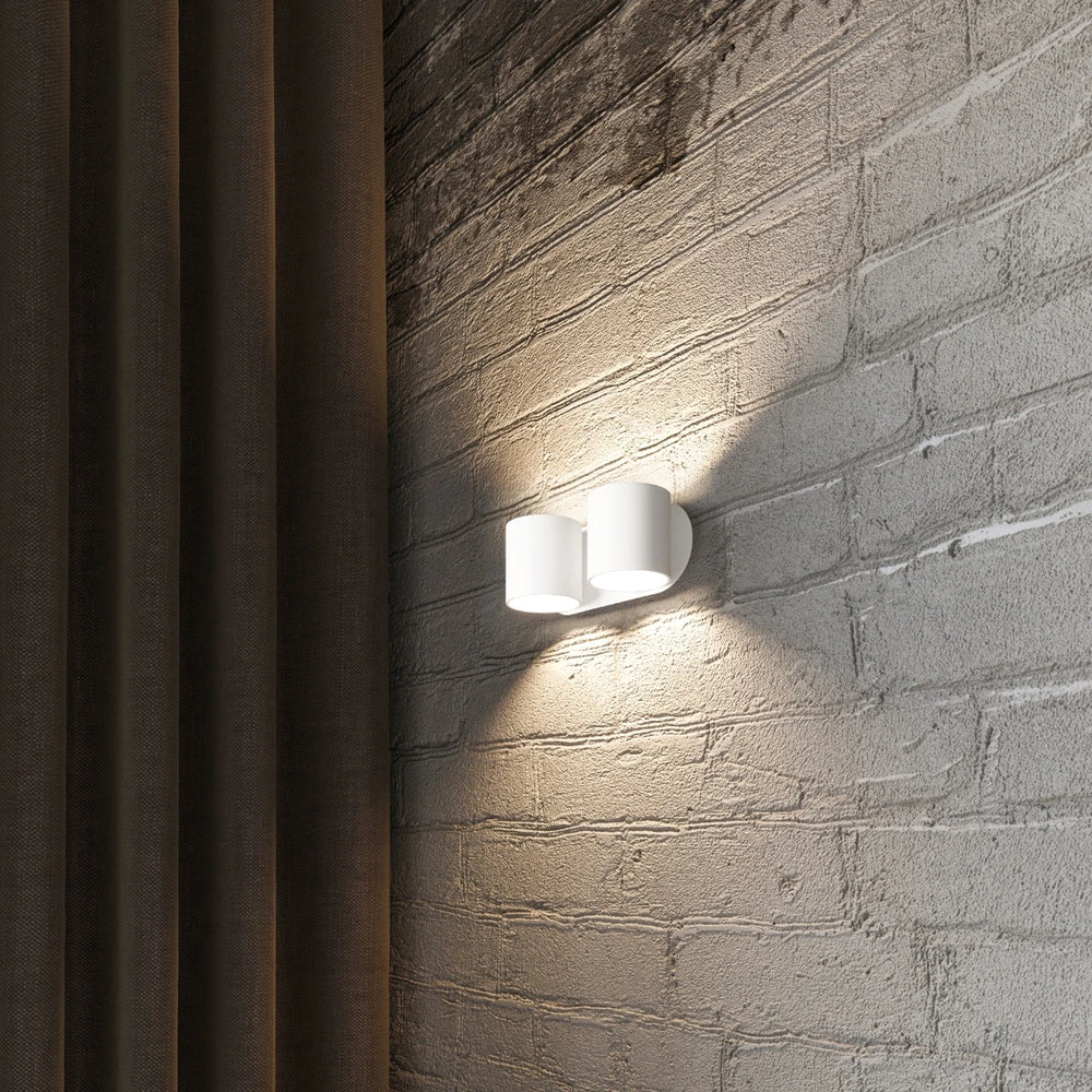 Aplique de pared Sollux Lighting ORBIS 2 compatible con LED, IP20, 220-240V, acabado en aluminio dorado mate, CE RoHS