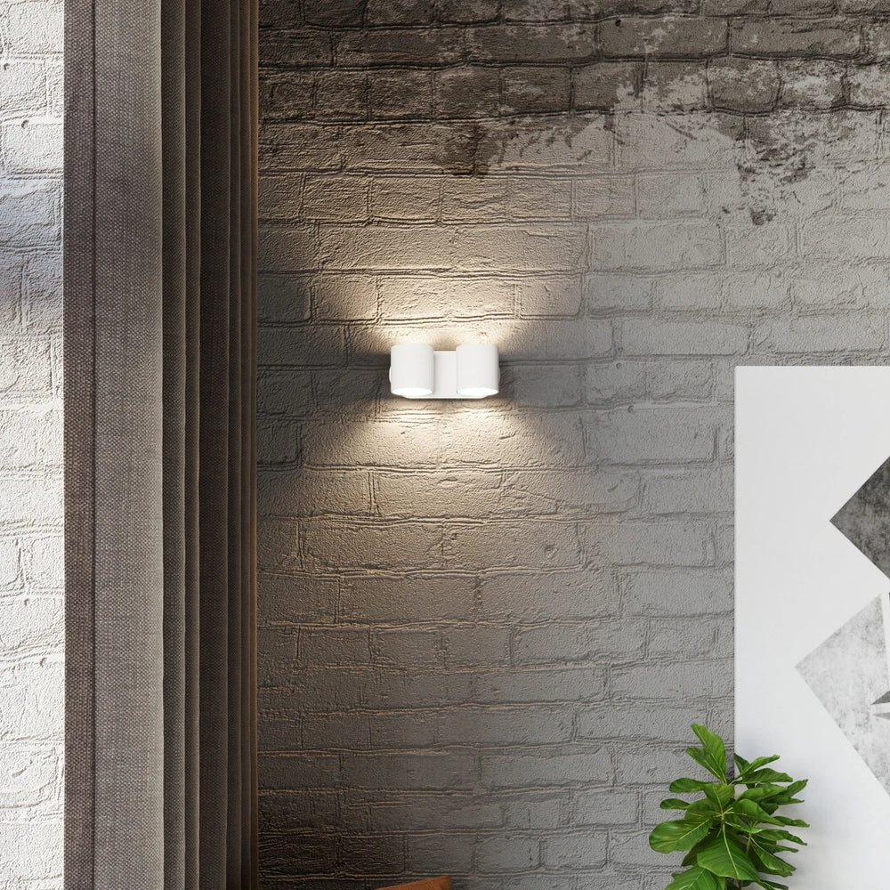 Aplique de pared Sollux Lighting ORBIS 2 compatible con LED, IP20, 220-240V, acabado en aluminio dorado mate, CE RoHS