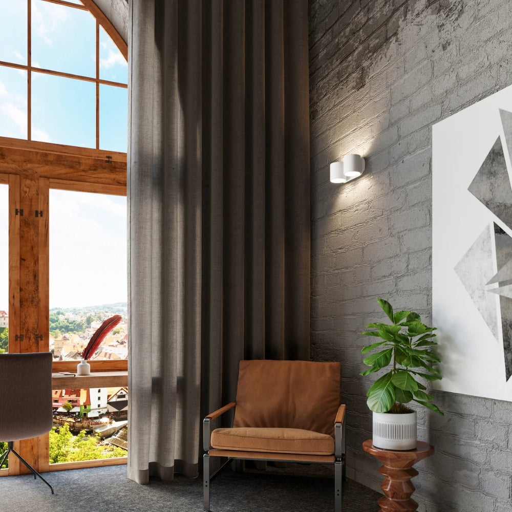 Aplique de pared Sollux Lighting ORBIS 2 compatible con LED, IP20, 220-240V, acabado en aluminio dorado mate, CE RoHS