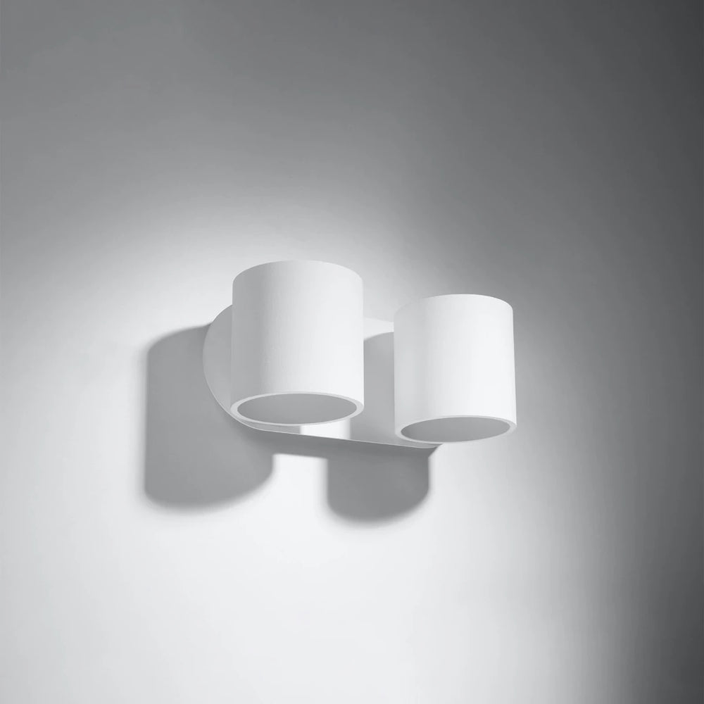 Aplique de pared Sollux Lighting ORBIS 2 compatible con LED, IP20, 220-240V, acabado en aluminio dorado mate, CE RoHS