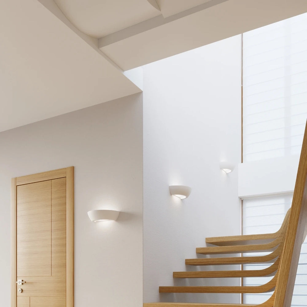 Aplique de pared cerámico Sollux Lighting OSKAR, compatible con LED, IP20, 220-240V, acabado Latón Dorado Mate