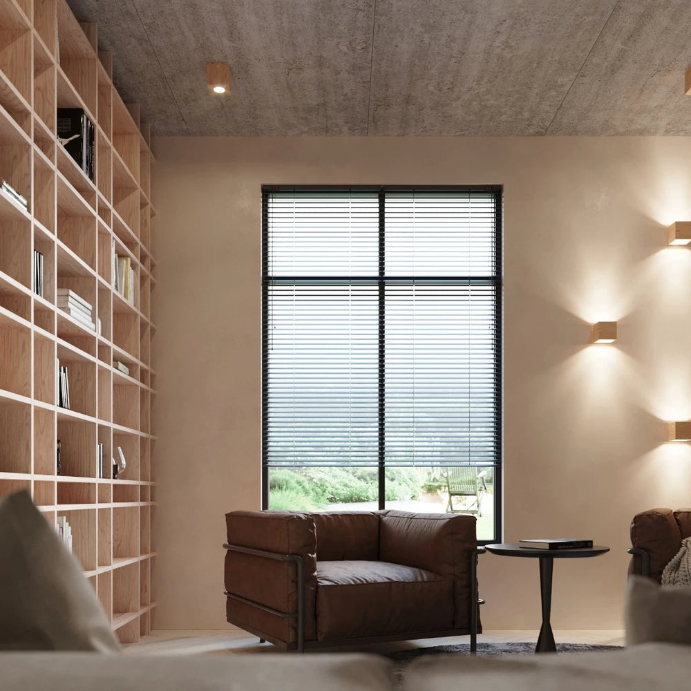 Sollux Lighting QUAD foco de techo en madera natural, casquillo GU10, IP20, 230V, 100x100mm