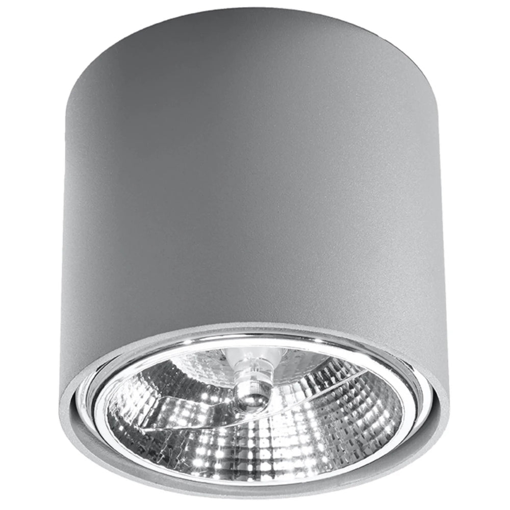 Foco de techo Sollux Lighting TIUBE, compatible con LED, IP20, 220-240V, 50W máx, Aluminio Dorado Mate