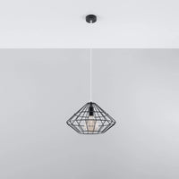 Sollux Lighting UMBERTO lámpara colgante LED, Negro, IP20, Aluminio, 220-240V, máx 50W, CE RoHS