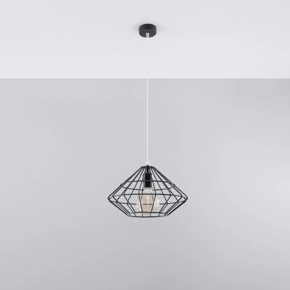Sollux Lighting UMBERTO lámpara colgante LED, Negro, IP20, Aluminio, 220-240V, máx 50W, CE RoHS