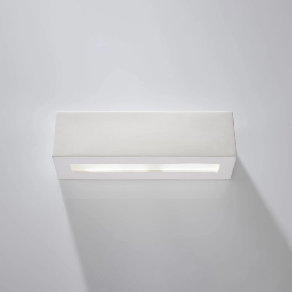 Aplique de pared cerámico Sollux Lighting VEGA, compatible con LED, IP20, E27 máx 50W, acabado en Latón Dorado Mate