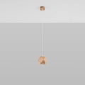Sollux Lighting Woody hanging lamp natural wood, LED compatible up to 50W, IP20, CE RoHS, Matte Gold finish