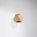 Sollux Lighting Woody aplique de pared madera natural, LED E27, IP20, Aluminio Dorado Mate, 220-240V, CE RoHS