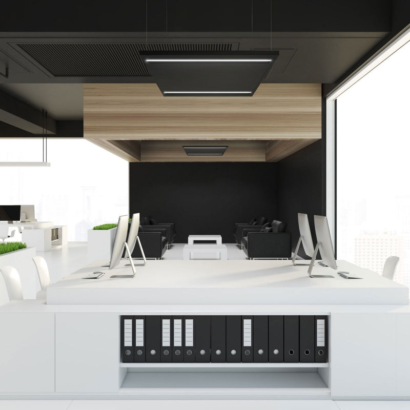 Panel de techo LED Spectrum ALGINE LINE 44W 4000K 5300 lúmenes IP20 600x600mm Negro UGR<16 CRI>80