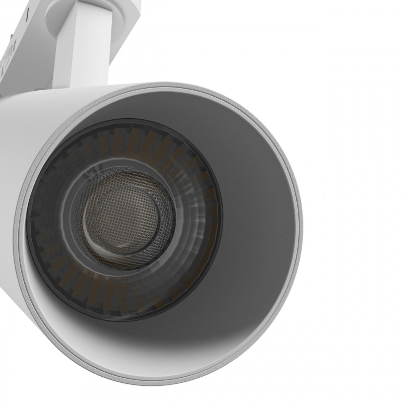 Spectrum ANDROMEDA PRIME LED Foco de Carril Trifásico 16W CCT 230V 25° 1750 lúmenes CRI 80 IP20 Blanco