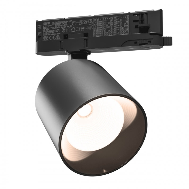 Spectrum ARTEMIDA Maxi Foco de Carril LED Trifásico 12-42W 3000K 4500 lúmenes CRI>90 IP20 Aluminio Negro