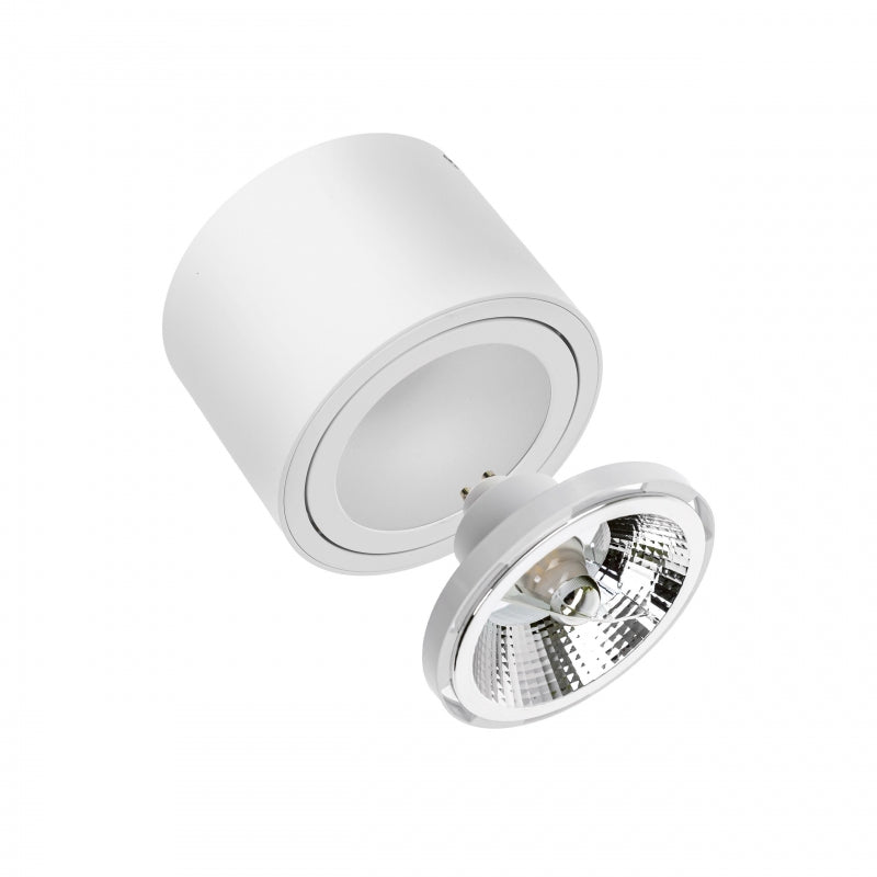 Spectrum CHLOE AR111 GU10 Lámpara de Techo LED, Redonda Ajustable Blanca, Montaje en Superficie, IP20 20W Máx