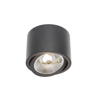 Lámpara de techo LED Spectrum CHLOE AR111 GU10, IP20, redonda ajustable, carcasa de aluminio negro, 20W máx 250V