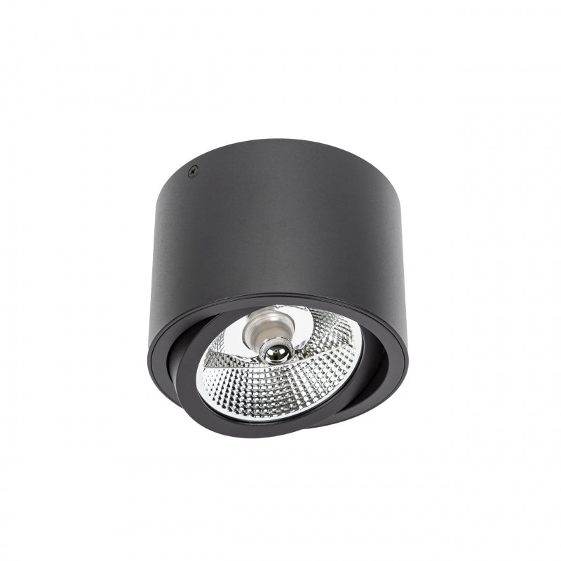 Lámpara de techo LED Spectrum CHLOE AR111 GU10, IP20, redonda ajustable, carcasa de aluminio negro, 20W máx 250V