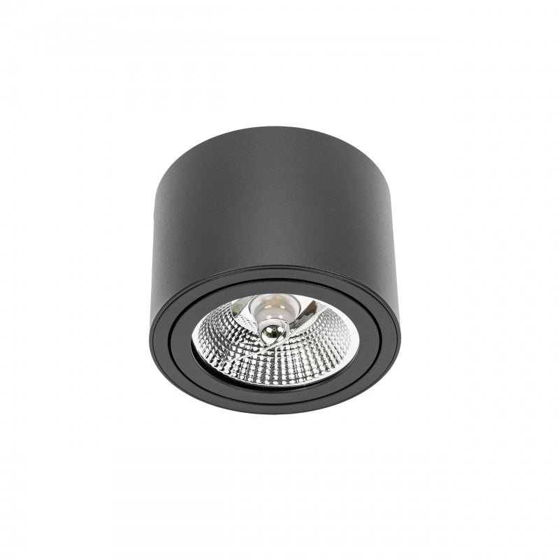 Lámpara de techo LED Spectrum CHLOE AR111 GU10, IP20, redonda ajustable, carcasa de aluminio negro, 20W máx 250V
